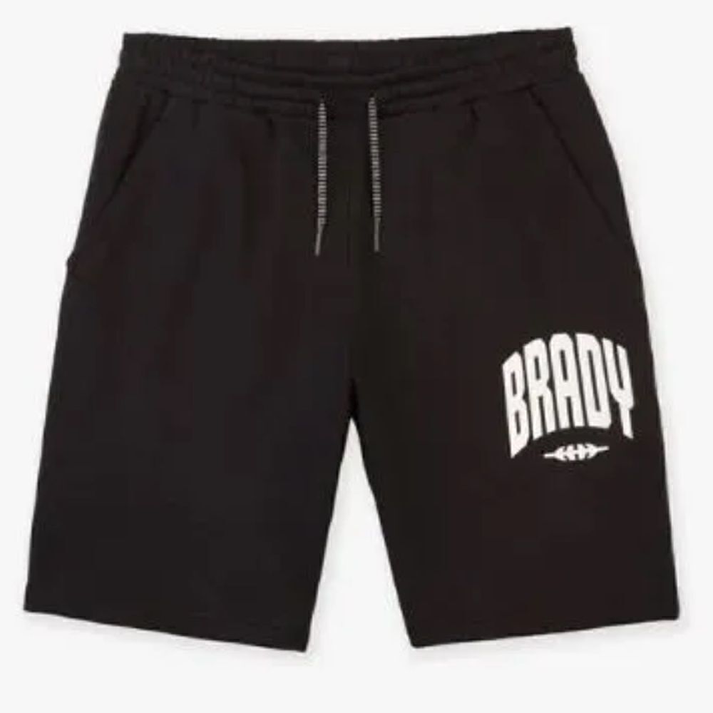 NWT New BRADY by Tom Brady Brand Black Varsity Shorts Medium NFL Athletic